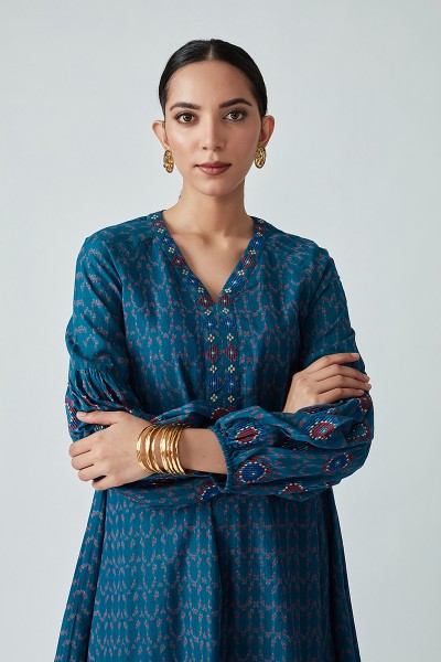 Jamara handloom Ikat kurta dress